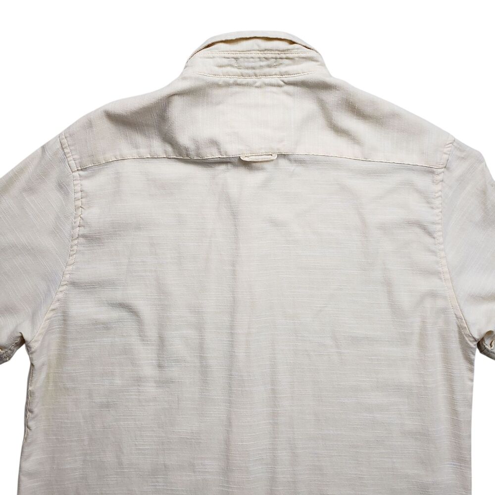 Denim and Flower Ricky Singh Shirt Mens Medium Yellow Short Sleeve Preppy - Picture 9 of 9